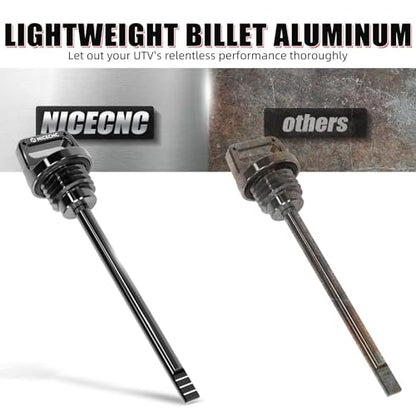 NICECNC Oil Dipstick with Holes Black,T6 Aluminum - color: black