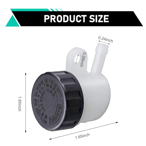 2 PCS Motorcycle Brake Oil Reservoir, Master Cylinder Hydraulic Oil Cup, Anti-leakage Rear Brake Clutch Tank Reservoir, for Motorcycle Pit Dirt Bike ATV 4 Wheel QUAD (White & Black) - size: 2 PCS