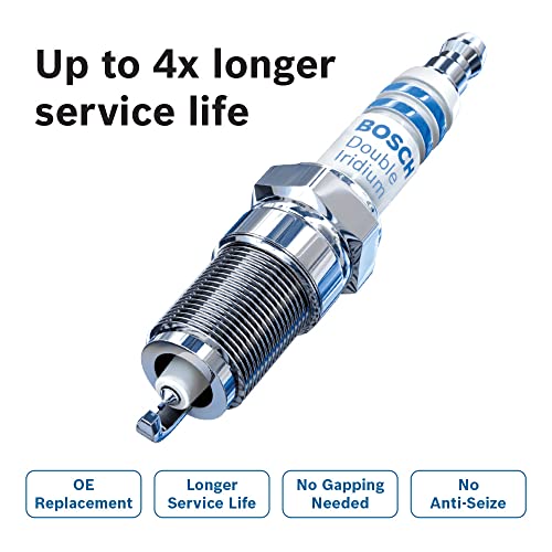 BOSCH 9603 OE Fine Wire Double Iridium Spark Plug - Advanced Original Equipment Technology with 4X Life - Pack of 4 - size: Pack of 4, style: 4Pk