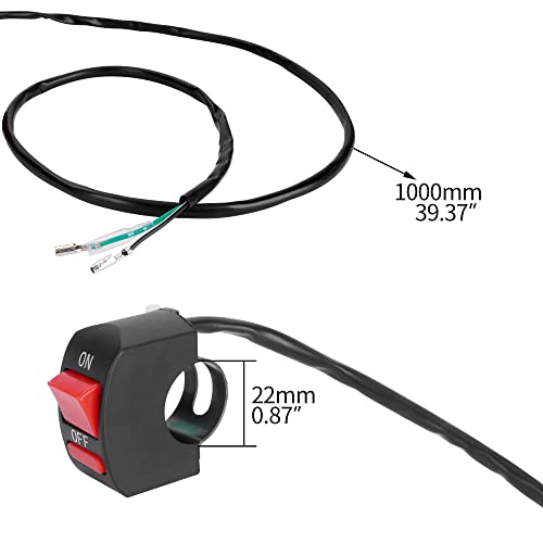 7/8" 22mm Handlebar Kill On Off Switch for Dirt Bike ATV Scooter Go Kart