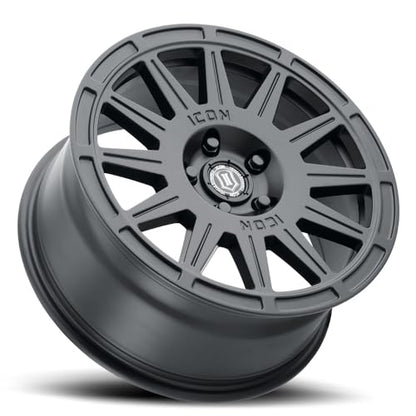 ICON ALLOYS RICOCHET 17X8 5X100 38 SAT BLACK WHEEL
