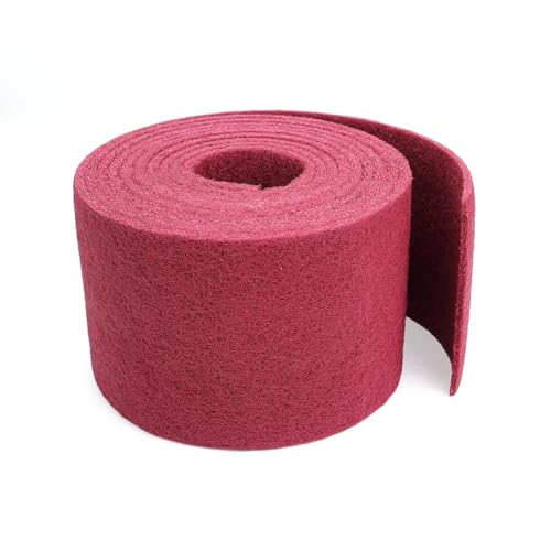 Maroon Scuff Pad Roll 6" x 15 ft - General Purpose Surface Prep for Auto Body, Woodworking & Paint - color: Maroon, style: 6 Inches*15 Feet