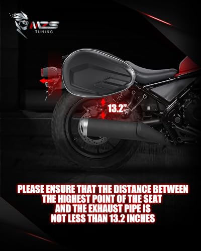 MZS Motorcycle Saddle Bags, 33-47L Extendable Large Capacity Storage - size: 47L