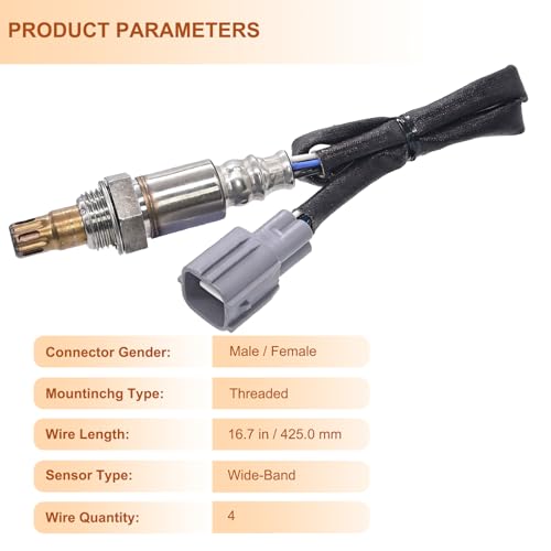 250-54084 Upstream Oxygen O2 Sensor for 2012-2018 Toyota Camry, 2011-2016 Highlander 3.5L, 2013-2018 Rav4 2.5L, 2012-2014 Sienna 3.5L - size: ‎250-54084