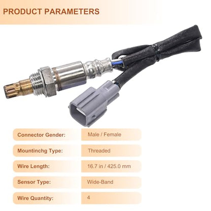 250-54084 Upstream Oxygen O2 Sensor for 2012-2018 Toyota Camry, 2011-2016 Highlander 3.5L, 2013-2018 Rav4 2.5L, 2012-2014 Sienna 3.5L - size: ‎250-54084