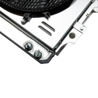 Radiator Shroud 16" Fans for Jeep Wrangler TJ YJ 1987-06 2.4L/2.5L L4 4.0L/4.2L L6 GAS Aluminum Radiators 87 1988 1989 1991 1990 1995 2000 2001 2003 2005 2006 3 Row Core Aluminum Radiator