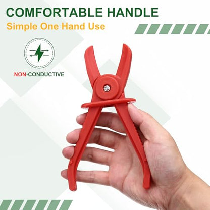 HARFINGTON 2pcs 7" Hose Pinch Pliers Plastic Hose Multi-Functional Fuel Red - size: 7 Inch