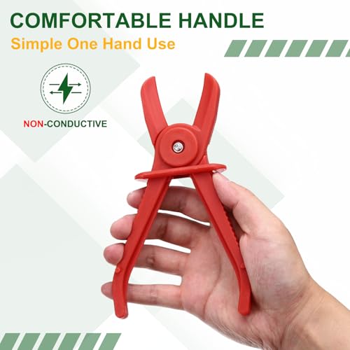 HARFINGTON 2pcs 10" Hose Pinch Pliers Plastic Hose Multi-Functional Red - size: 10 Inch