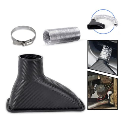 BARTOO Air Intake Duct Front Bumper Turbo Air Intake Pipe Universal for Car - style: Square