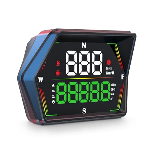 BY-J GPS Speedometer Head Up Display for Cars, Type-C HUD with MPH/Km/H Switch, Digital LED ODO & Trip Meter, 360° Rotating Bracket, Plug and Play for All Vehicles - color: HUD-G12