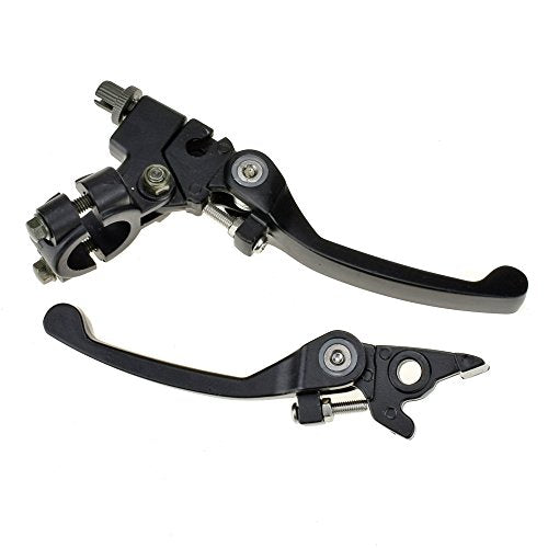 HIAORS Black Chrome Clutch Brake Lever for 22mm 7/8 inch Handlebar 110cc 125cc 140cc TTR 125cc SSR Xmotos Apollo 125 Pit Dirt Bike Motorcycle - color: Black