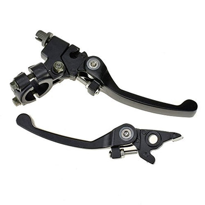 HIAORS Black Chrome Clutch Brake Lever for 22mm 7/8 inch Handlebar 110cc 125cc 140cc TTR 125cc SSR Xmotos Apollo 125 Pit Dirt Bike Motorcycle - color: Black