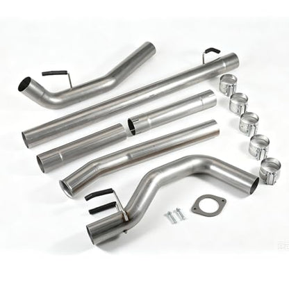 Stainless Steel Exhaust Pipes for Ford 2008-2010 F-250 F-350 F-450 SuperDuty 6.4L 4" Powerstroke Diesel - size: for 2008-2010 F250 F350 F450