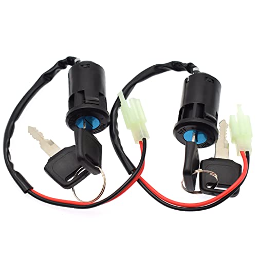 2 PCS 2 Wire Ignition Key Switch for Electric Scooter Golf Scooter Bikes ATV Moped GoKart U KS51 Motorcycle 2 Position Type on Off