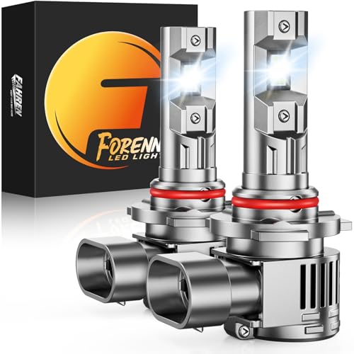 FORENNER 2026 New-Gen 9012 HIR2 Light Bulbs, 100000LM 1000% Ultra-Bright, 1:1 Size HIR2 Driving, Fog & Spot Lights, 6500K Cool IP68 Waterproof, 70000Hrs Lifespan 99.5% Compatible, Pack of 2 - size: 9012/HIR2