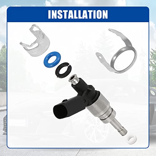 X AUTOHAUX 6 Set Fuel Injection Valve Seals Repair O Ring Kit for Audi A4 A6 A8 Q7 R8 2.8L 3.2L V6 V8 for VW Touareg Replace 06E998907G 6E998907G