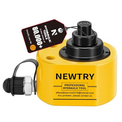 NEWTRY 30T Low Profile Hydraulic Ram Jack, 2.13" Stroke Multi-Section - size: 30T