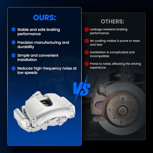 2PCS Front Brake Caliper Assembly for Mazda 3 2005-2006 2008-2013 - size: Front[19B2942B & 19B2943B]