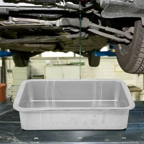 Oil Drain Pan, Heavy-Duty Leakproof Metal Oil Change Container with Wide Opening 3-4L Capacity Universal Fit for Cars Motorcycles Boats Garage Maintenance - size: 5l, style: 5l