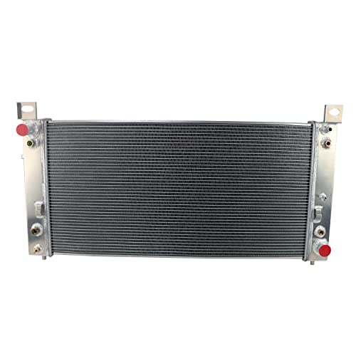 CoolingCare All Aluminum Double Oilcooler 3 Row Radiator for 1999-2011 Chevy Silverado, GMC Sierra 1500 2500 Series V8 Engine (19" x 40" OVERALL)