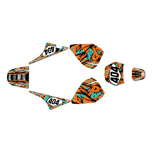 Graphics Kit for Yamaha PW80 (All Years) Shatter Series Orange 21 Mil - Pro Edition - Dirt Pit Bike Motorcycle Stickers, Dirtbike Racing Automotive Decal Motocross Accessories no-Plastics - color: Orange, size: 21 Mil - Pro Edition
