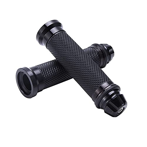 DREAMIZER Motorcycle Handle Grips Rubber Pedal Bike Scooter Handlebar Grips Modified Handlebar Throttle Turn Grip Settle - Black - color: Black
