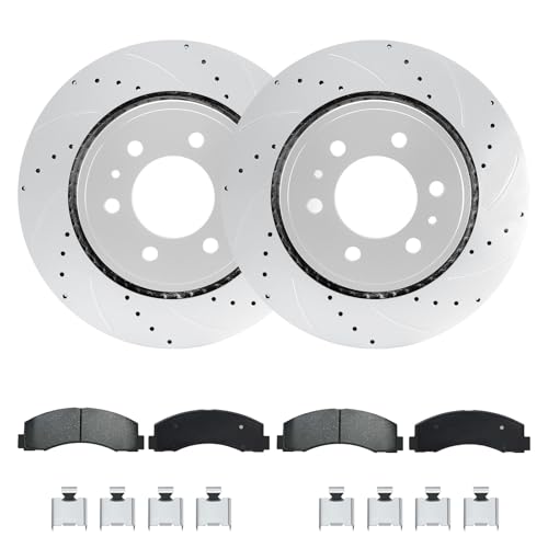 Betthand Front Brakes and Rotors Fit for 10-20 Ford F-150, 10-21 Expedition - size: 680508*2+D2087-9322