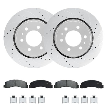 Betthand Front Brakes and Rotors Fit for 10-20 Ford F-150, 10-21 Expedition - size: 680508*2+D2087-9322