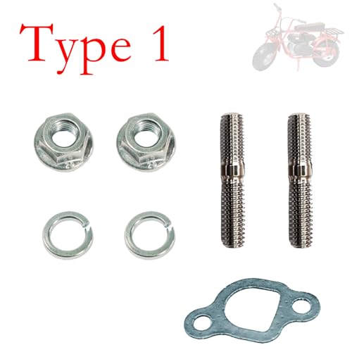 JMCHstore Exhaust Muffler Pipe Mounting Hardware Studs kit For Coleman CT200U BT200X KT196, Predator 212 Baja MB200 Mini Bike, Axis M200 212CC, Hisun 196cc Monster mega moto Engine, Go kart - size: Muffler Mounting Kit