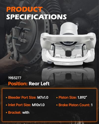 GAHA 19B3277 Rear Left Driver Side Brake Caliper w/Bracke - color: 19B3277