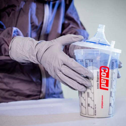 Colad Snap Lid System Automotive Spray Paint Application Kit Including Mixing Cup and Lid with Built in Paint Filter 700 ml (130 Micron Strainer)