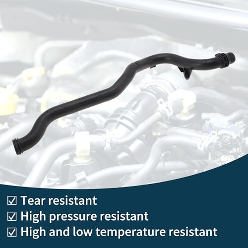 Radiator Hose Heater Hose for Audi A6 Quattro 3.0L 2009-2015 No.06E121065N/06E121065AA Plastic Coolant Pipe Black 1 Pc