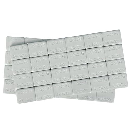 Upgraded 1/2oz 48Pcs Adhesive Wheel Weights Stick On for Steel Rims Corrosion-Resistant Coated Painted Tire Balancing Weight 0.5 oz, 48 Pack