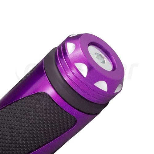 Universal Motorcycle Handlebar Grips Fits for Motorcycles with 7/8" Left Grip and 1" Right - color: Purple