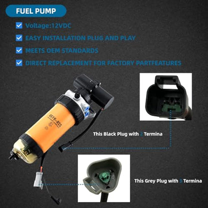 228-9129 Fuel Extraction Pump Fuel Filter Assembly 7261663 349-5327 249-7669 349-1063 MP10325 for Caterpillar 428D 428E 432D 248B 287B 262B 252B Perkins Engine 804C 804D 12VDC
