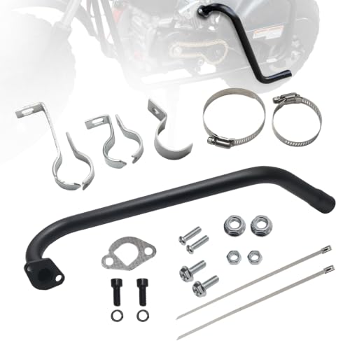 212cc Long Exhaust Pipe for Predator 224cc GX200 Mini Bike Go Kart Parts - size: Long without Muffler