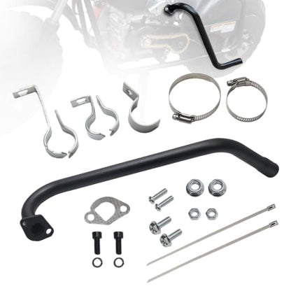 212cc Long Exhaust Pipe for Predator 224cc GX200 Mini Bike Go Kart Parts - size: Long without Muffler