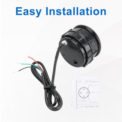 Oil Temp Temperature Gauge Meter Kit 104-302℉ 2" 52mm DC12V Temp Gauge - size: Oil Temp Gauge