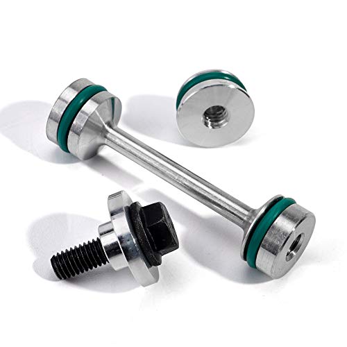 3mirrors UPGRADE Billet Aluminum Oil Diverter Barbell w/DOUBLE O-rings, Oil Tube Hold Down, Front Gallery Plug Compatible with GM LS Engines, Better Sealing