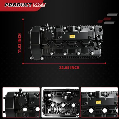 Valve Cover with Gaskets & Bolts 11127522159 for 545i 2004-2005 4.8L - size: 11127522159
