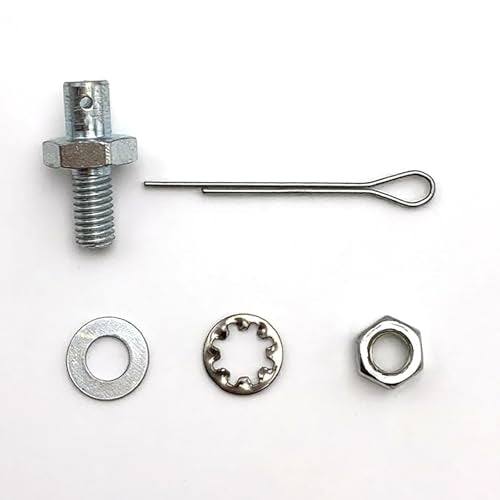 Throttle Cable Adapter Stud Kit with Bracket & Ends #8009 | Compatible with 1977+ Chevrolet (Includes Nut, Washers, Cotter Pin) - color: Black 1 pack