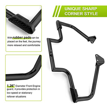 Mofun 1.25" Dyna Engine Guard Crash Bar Fit for Harley Dyna 2006-2017 - color: Black B