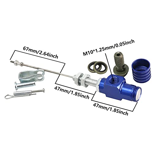 Riloer Refit Hydraulic Clutch Slave Cylinder Pull Rod Accessories, Aluminum Brake Pump Component, Universal for Most Motorcycle ATV, Silver - color: Silver