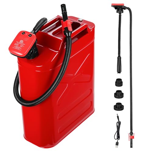 KEMIMOTO Rechargeable Fuel Transfer Pump with 4000mAh Lithium Battery Power