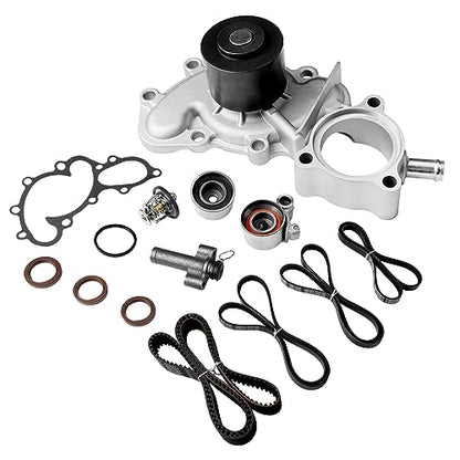 Timing Belt Kit Water Pump, Fit For 1995-2004 Toyota 4Runner, Tacoma 3.4L - size: TKT025 With Thermostat
