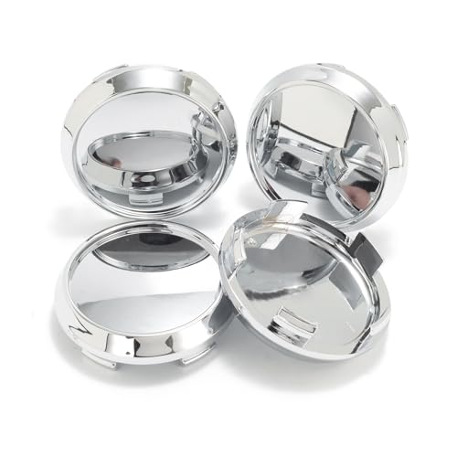 4Pcs 2.66in / 67.5mm Chrome Center Caps 2.44in ID Snap-On - size: OD 67.5MM , ID 62MM