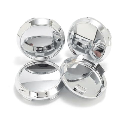 4Pcs 2.66in / 67.5mm Chrome Center Caps 2.44in ID Snap-On - size: OD 67.5MM , ID 62MM