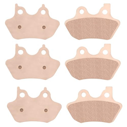 Sintered Brake Pads Set Front and Rear for Harley FLHT/FLHTi Electra Glide Standard, Flhtcu-i Electra Glide Ultra 2000-2007 Replacement Brake Pads Set - color: yellow