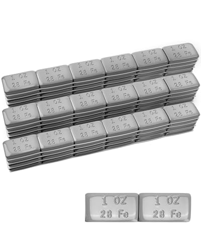 Upgraded 1oz Steel Adhesive Stick-On Wheel Weights, Gray 72pcs - color: Gray, size: 1oz - 72PCS