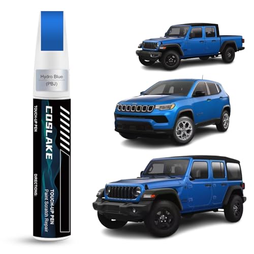 Car Touch Up Paint(Hydro Blue(PBJ)) for Jeep - color: Hydro Blue(PBJ) for 2025 Wrangler/2024 Wrangler/2025 Compass/2024 Compass/2025 Gladiator/2024 Gladiator/2024 Grand Wagoneer